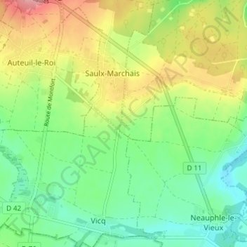 Topografische kaart La Basse Pissote, hoogte, reliëf