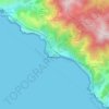 Topografische kaart Corniglia, hoogte, reliëf