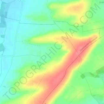 Topografische kaart Le Gramp le Loup, hoogte, reliëf