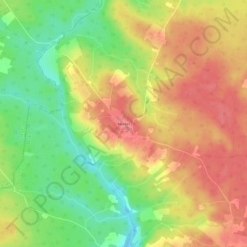Topografische kaart Meylan, hoogte, reliëf