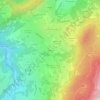 Topografische kaart Le Belin, hoogte, reliëf