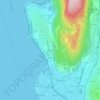 Topografische kaart Le Perron, hoogte, reliëf