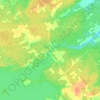 Topografische kaart Clayton, hoogte, reliëf