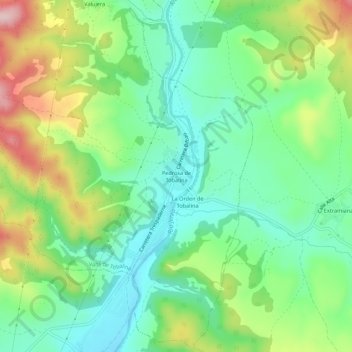 Topografische kaart Pedrosa de Tobalina, hoogte, reliëf