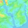 Topografische kaart Le Scarh, hoogte, reliëf