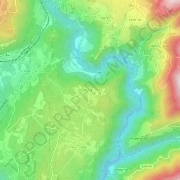 Topografische kaart Viums - Fiumes, hoogte, reliëf