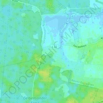 Topografische kaart Neu-Hirschburg, hoogte, reliëf