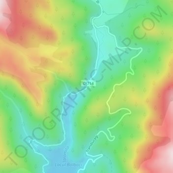 Topografische kaart Cheile Tătarului, hoogte, reliëf