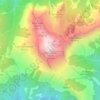 Topografische kaart Pania della Croce, hoogte, reliëf