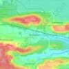 Topografische kaart Veitserlbach, hoogte, reliëf