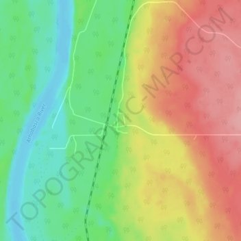 Topografische kaart Chisholm, hoogte, reliëf