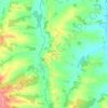 Topografische kaart Ardens, hoogte, reliëf