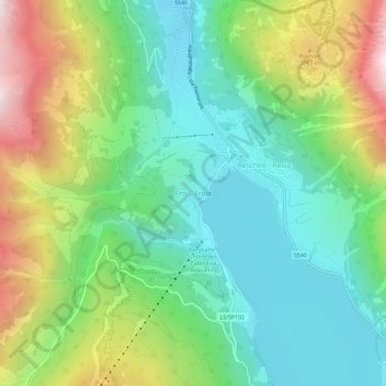 Topografische kaart Froi, hoogte, reliëf