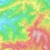 Topografische kaart Draguć, hoogte, reliëf