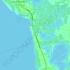 Topografische kaart Tibsoc, hoogte, reliëf