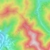 Topografische kaart Monte Eremita, hoogte, reliëf