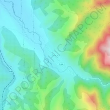 Topografische kaart Rusca, hoogte, reliëf