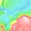 Topografische kaart Laumède, hoogte, reliëf