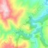 Topografische kaart Bustelos, hoogte, reliëf
