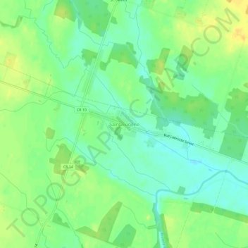 Topografische kaart Saint-Eugène, hoogte, reliëf