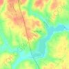 Topografische kaart Carolina Trace, hoogte, reliëf
