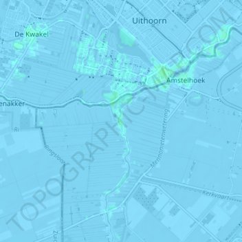 Topografische kaart Kromme Mijdrecht, hoogte, reliëf