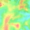 Topografische kaart Chéron, hoogte, reliëf