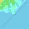 Topografische kaart Cape Spear, hoogte, reliëf