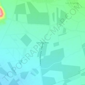 Topografische kaart Cisco Esquinas, hoogte, reliëf
