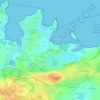 Topografische kaart Kervocen, hoogte, reliëf