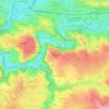 Topografische kaart Banocres, hoogte, reliëf