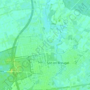 Topografische kaart Wolfswinkel, hoogte, reliëf
