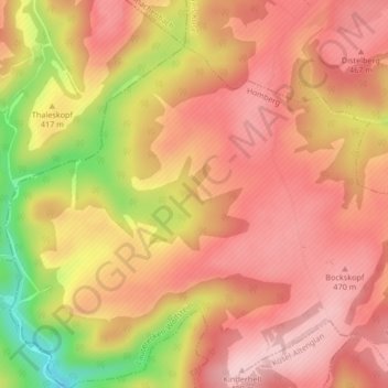 Topografische kaart Ilgesheim, hoogte, reliëf