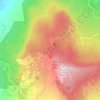 Topografische kaart Prato Gentile, hoogte, reliëf