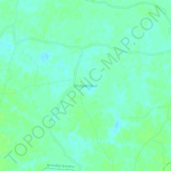 Topografische kaart Bhabanipur, hoogte, reliëf