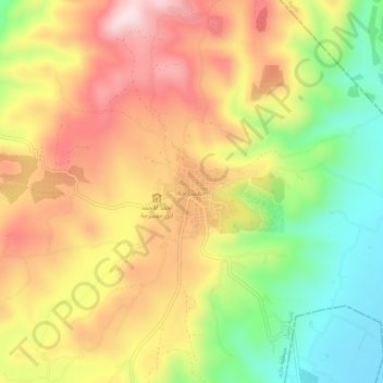 Topografische kaart Hafasraja, hoogte, reliëf