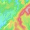 Topografische kaart Les Escudiès, hoogte, reliëf