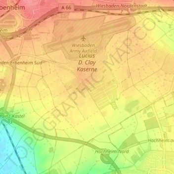 Topografische kaart Mechtildshausen, hoogte, reliëf