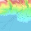 Topografische kaart Sfakia, hoogte, reliëf