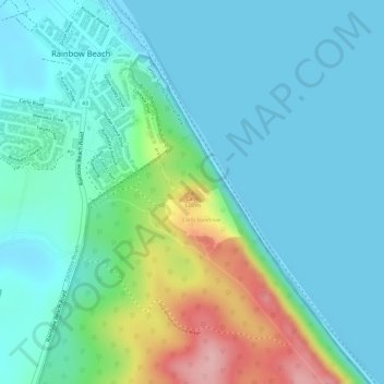 Topografische kaart Carlo, hoogte, reliëf