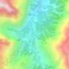 Topografische kaart La Fouly, hoogte, reliëf