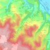 Topografische kaart La Poujade, hoogte, reliëf