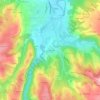 Topografische kaart Las Thioulas, hoogte, reliëf
