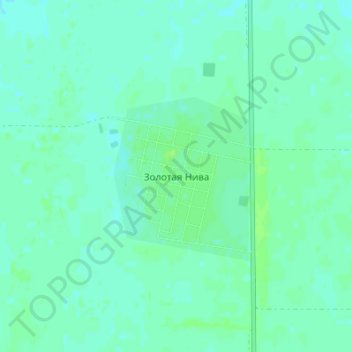 Topografische kaart Золотая Нива, hoogte, reliëf