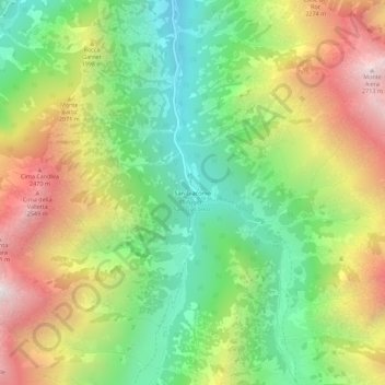 Topografische kaart San Giacomo, hoogte, reliëf
