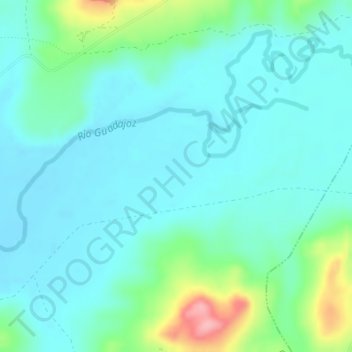 Topografische kaart El Cambrón, hoogte, reliëf