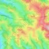 Topografische kaart La Doua, hoogte, reliëf