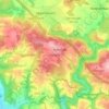 Topografische kaart Gstein, hoogte, reliëf