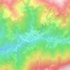 Topografische kaart Tizio, hoogte, reliëf