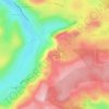 Topografische kaart Sauvage, hoogte, reliëf